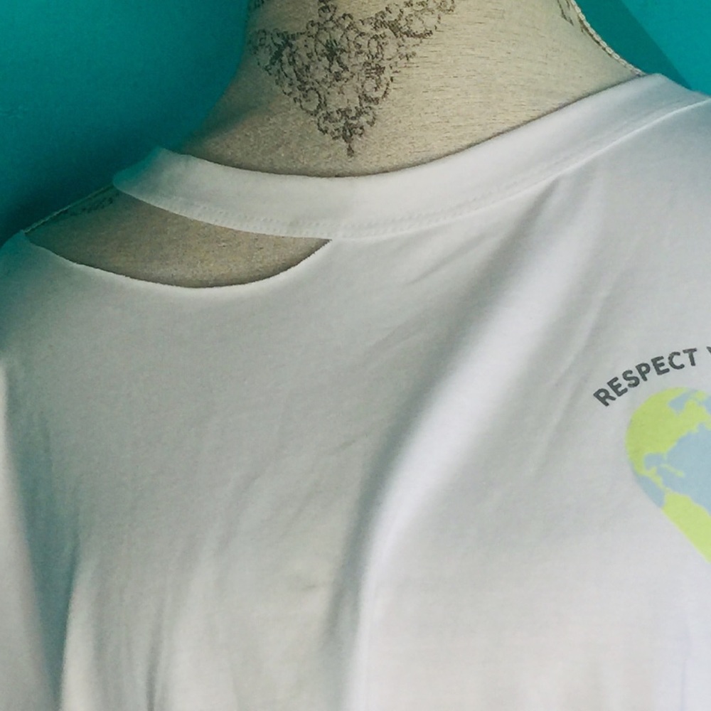 Respect Your Mother 1X White Short Sleeve Shirt